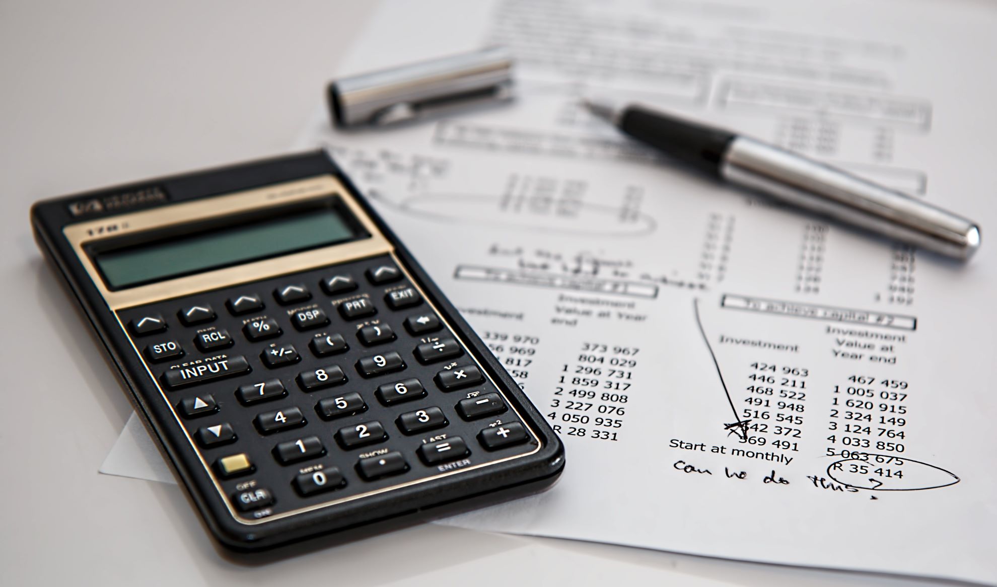 Business information being discussed with an adviser
