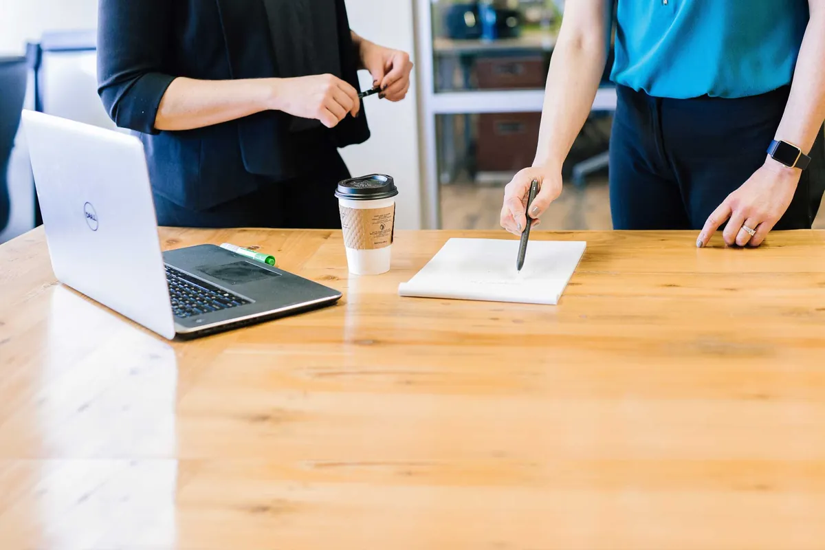 Business information being discussed with an adviser
